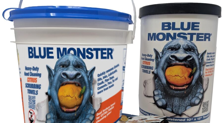 Blue Monster Citrus Towels Now Available in Singles and One-Gallon Tub